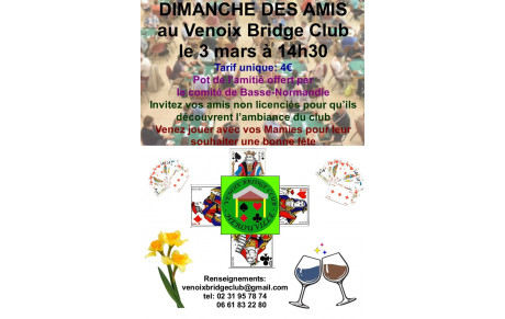 Dimanche des amis le 3 mars